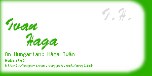 ivan haga business card
